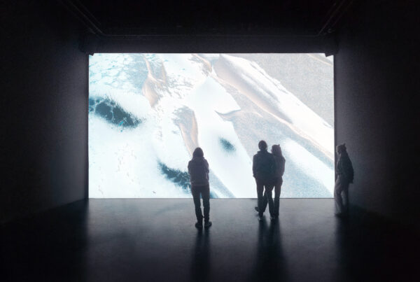 AI Mirror - experimental video installation exploring AI models opacity, introducing peacefull hacking method with open-source images.